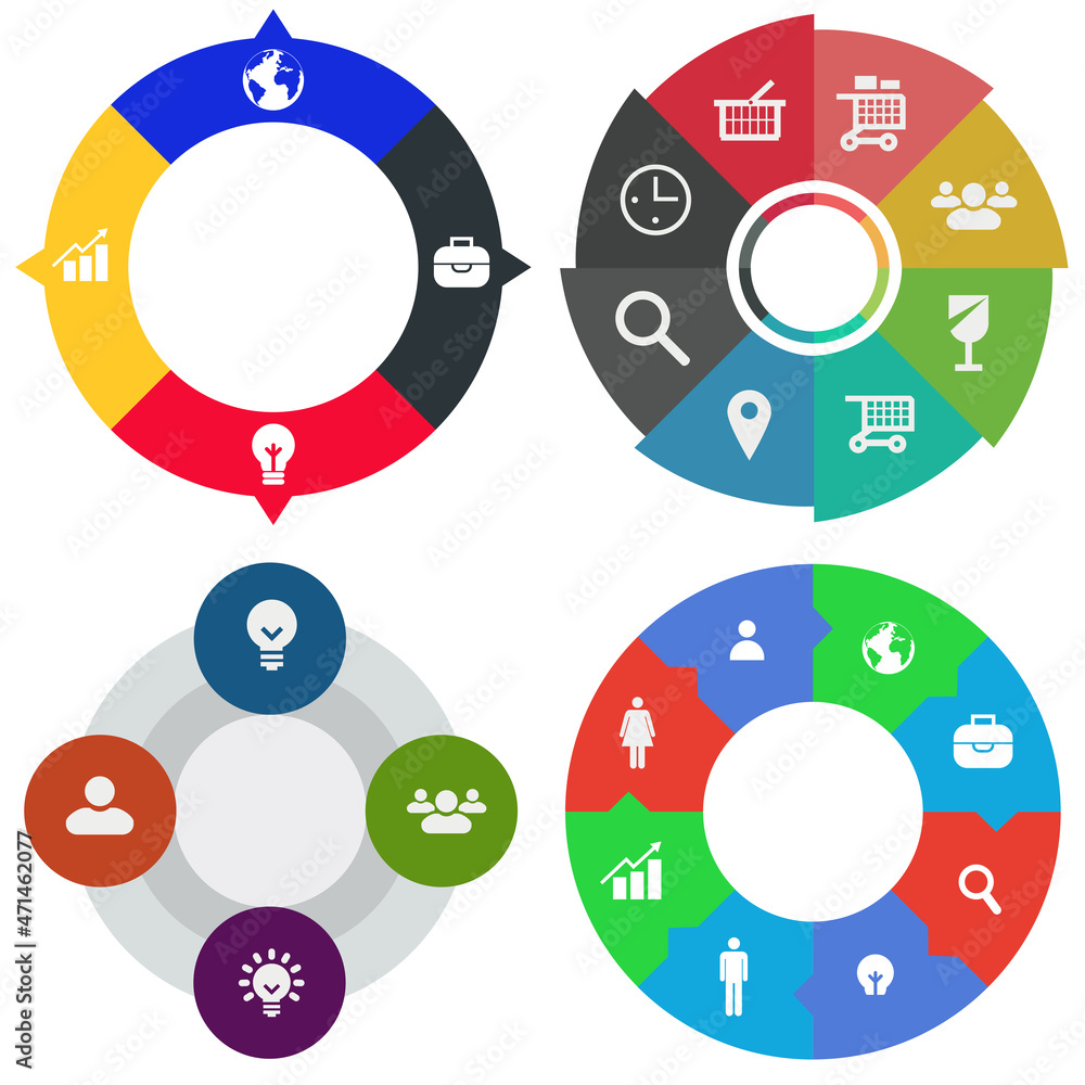 Business infographics. Set of pie chart
Business infographics. Set of pie chart