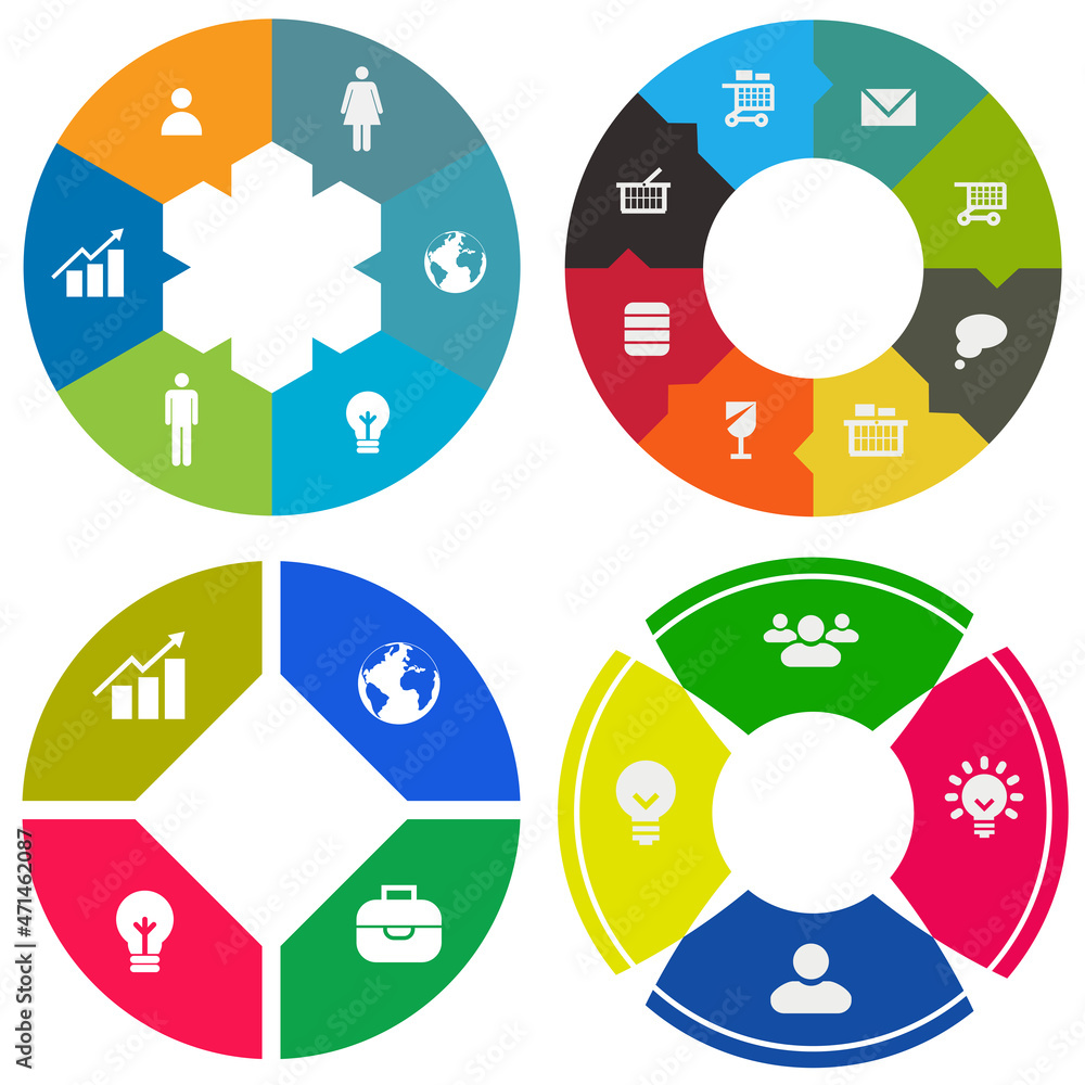Business infographics. Set of pie chart
Business infographics. Set of pie chart