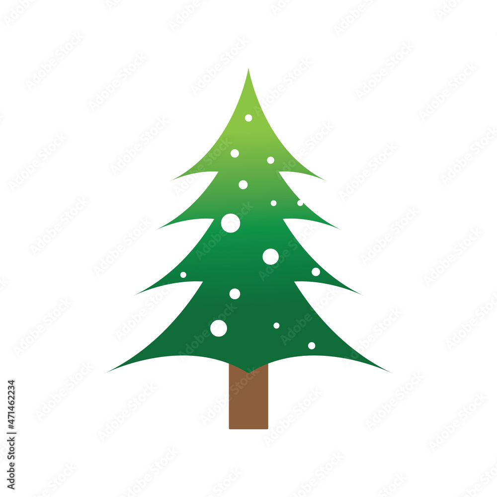 Christmas tree logo ilustration vector design Christmas tree logo ilustration vector design