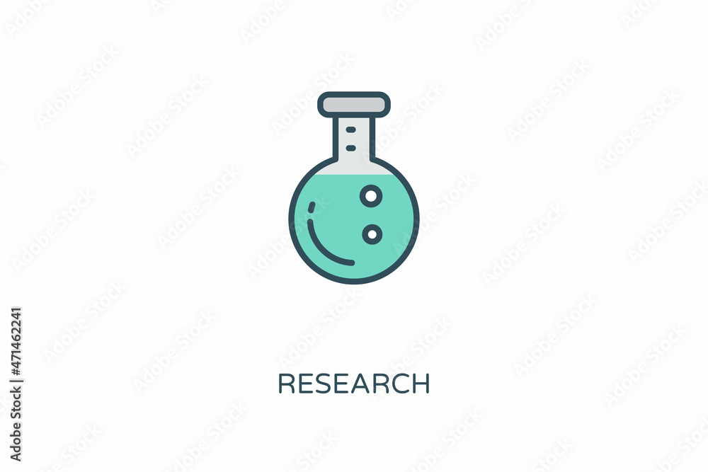Obraz premium RESEARCH icon in vector. Logotype