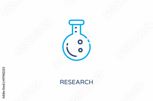 RESEARCH icon in vector. Logotype