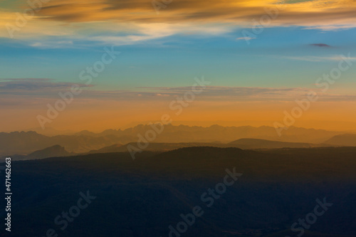 Aerial view, landscape from the top of mountain  © banjongseal324