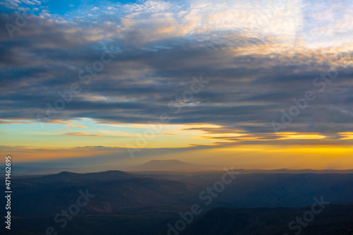 Aerial view, landscape from the top of mountain © banjongseal324