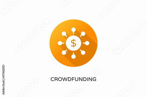 CROWDFUNDING icon in vector. Logotype