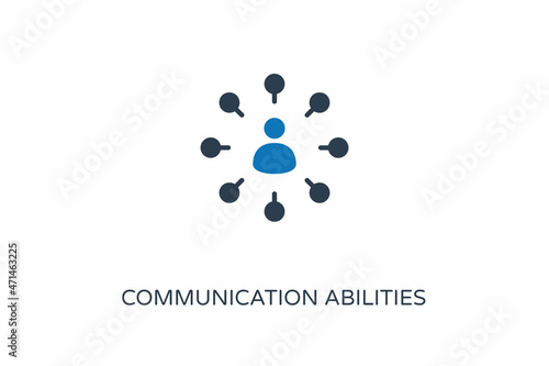 COMMUNICATION ABILITIES icon in vector. Logotype