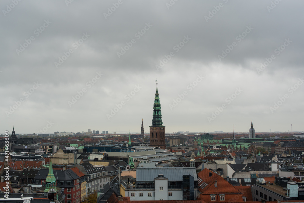 autumn panorama of cloud Copenhagen 