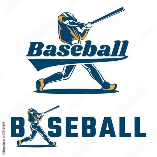 Baseball player silhouettes collection