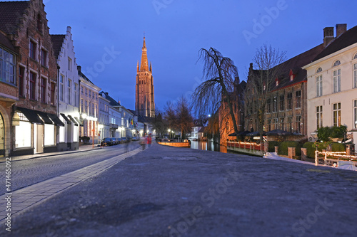 Altstadt in Brügge bei Nacht