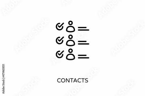Contacts icon in vector. Logotype © Vectors