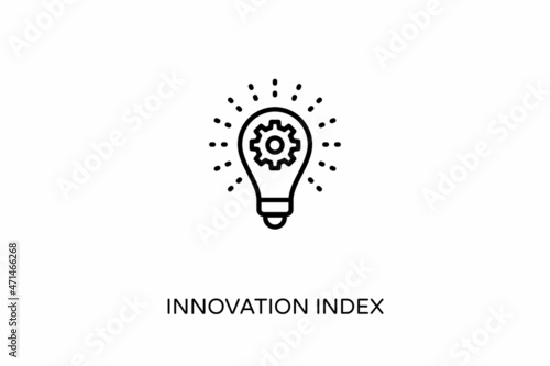 Innovation Index icon in vector. Logotype