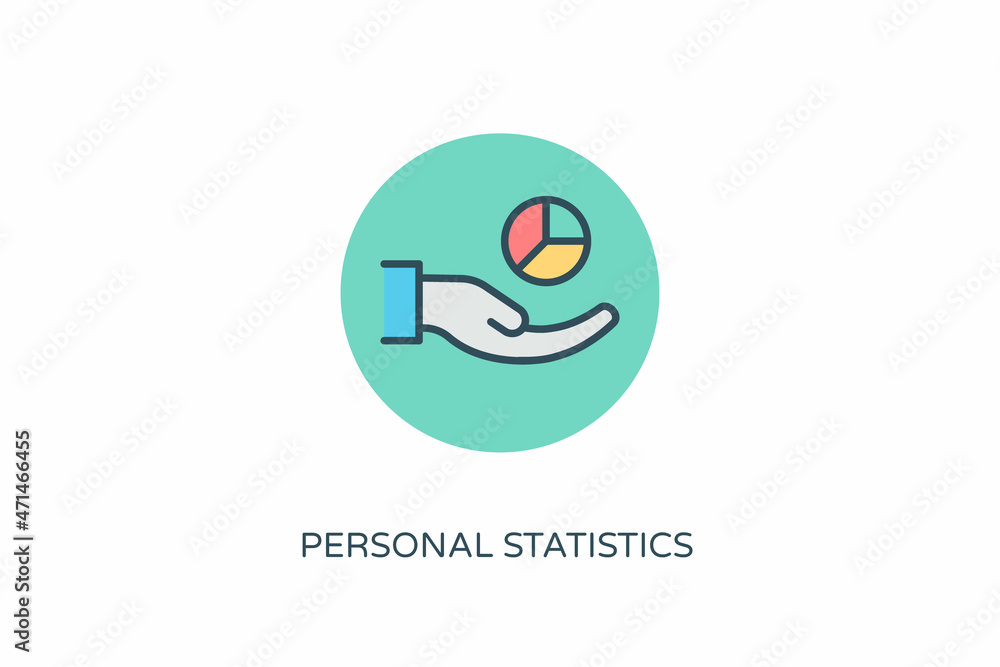 Obraz premium Personal Statistics icon in vector. Logotype