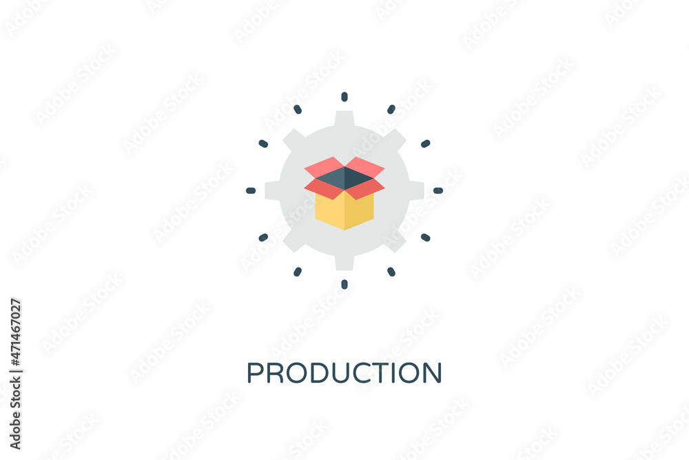 Production icon in vector. Logotype