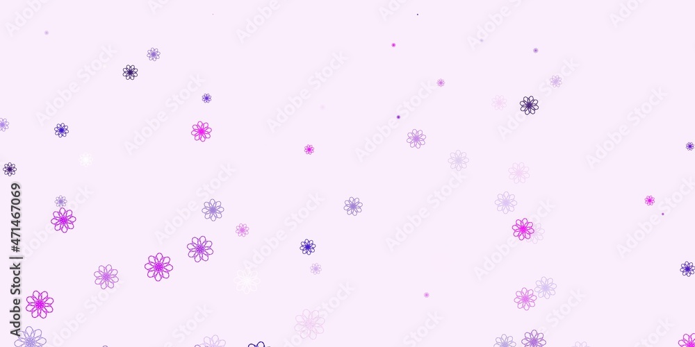 Light Purple, Pink vector natural layout with flowers. Light Purple, Pink vector natural layout with flowers.