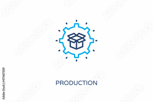 Production icon in vector. Logotype