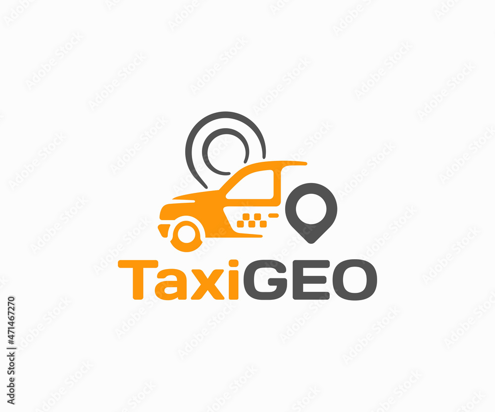 Taxi service logo design Royalty Free Vector Image