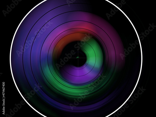 Round Camera Lens Flare Illustration Effect