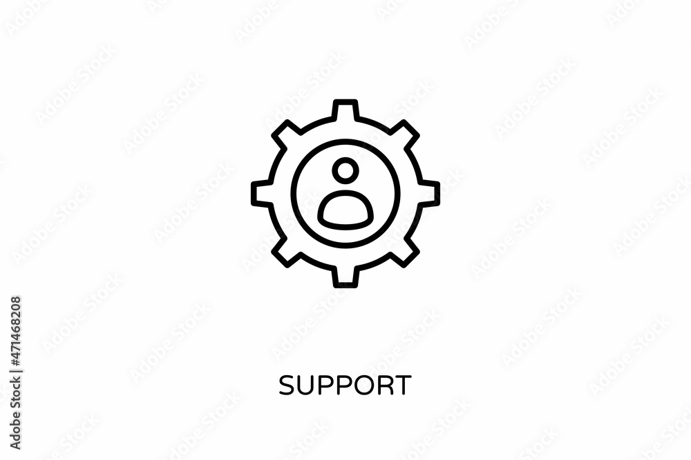Support icon in vector. Logotype