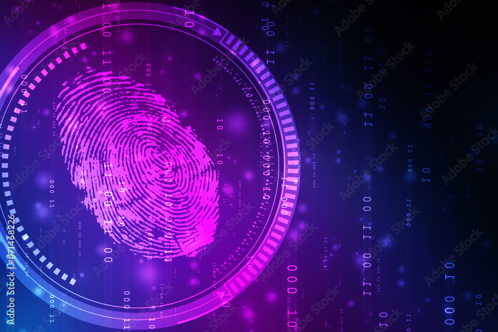 Fingerprint Scanning Technology Concept 2d Illustration Fingerprint Scanning Technology Concept 2d Illustration