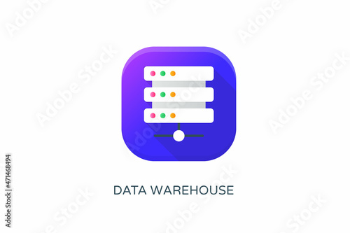 Data Warehouse icon in vector. Logotype