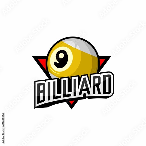 vector illustration of billiard logo, cafe logo, bar logo, team logo, club logo