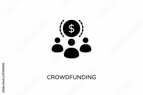 Crowdfunding icon in vector. Logotype
