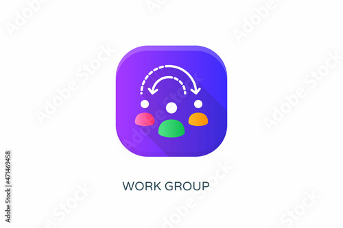 Work Group icon in vector. Logotype