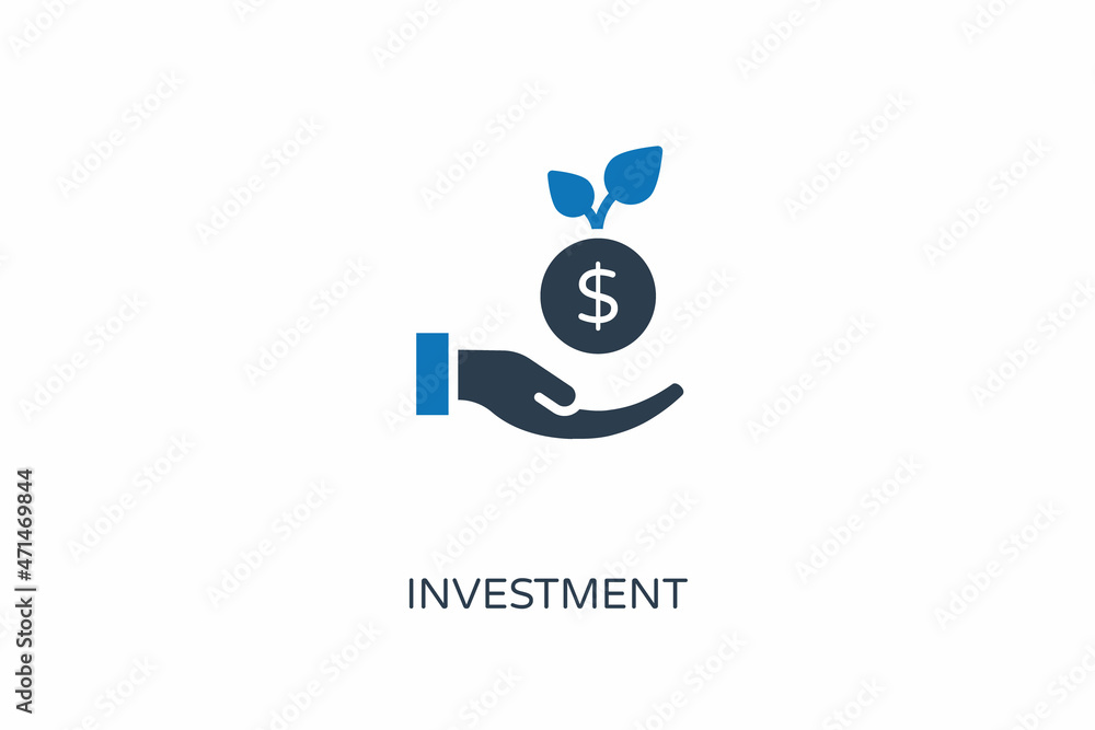 Investment icon in vector. Logotype