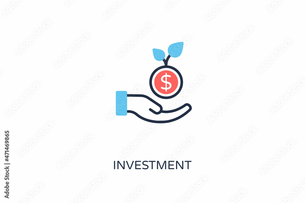 Investment icon in vector. Logotype