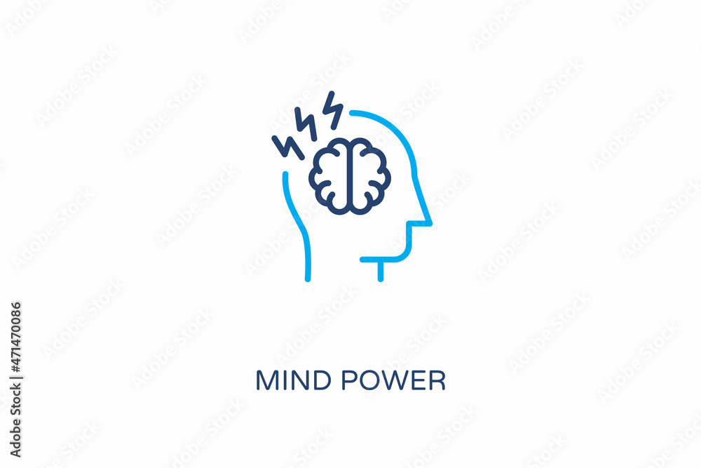 Mind Power icon in vector. Logotype