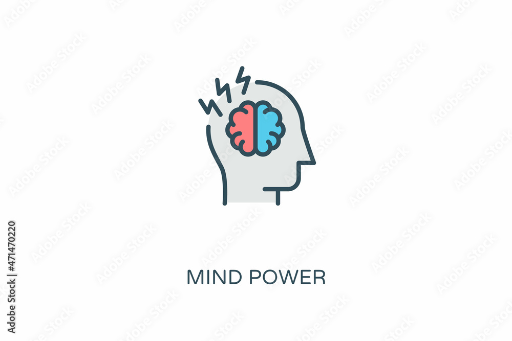 Mind Power icon in vector. Logotype