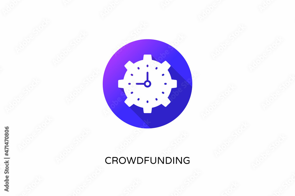 Crowdfunding icon in vector. Logotype