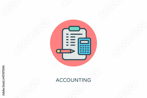 Accounting icon in vector. Logotype
