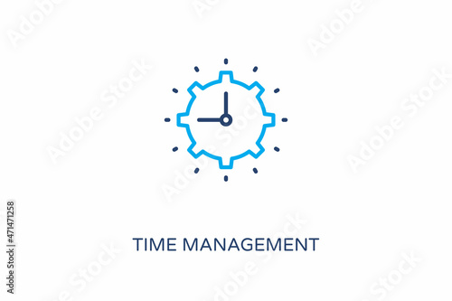 TIME MANAGEMENT icon in vector. Logotype