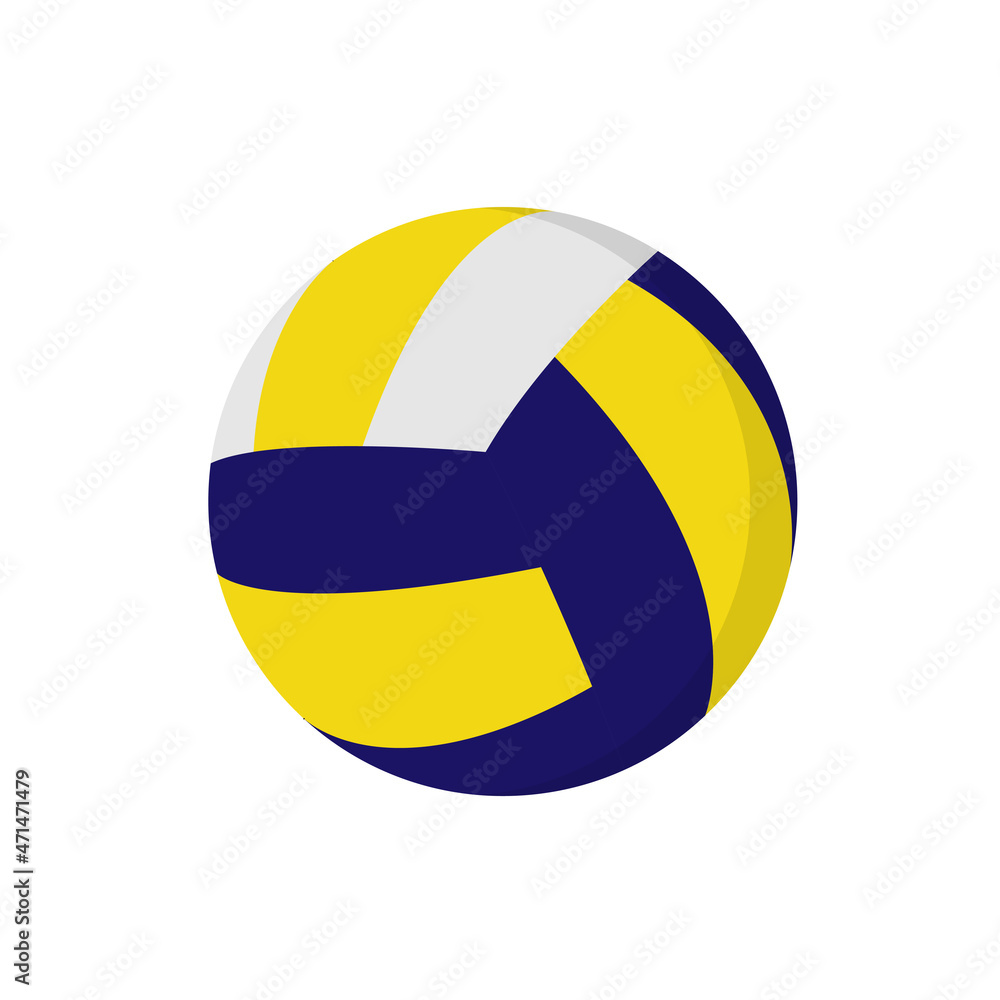 Volleyball ball. Flat style for graphic and web design, logo.