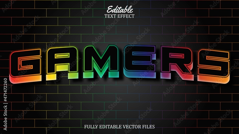 Obraz premium game theme effect text