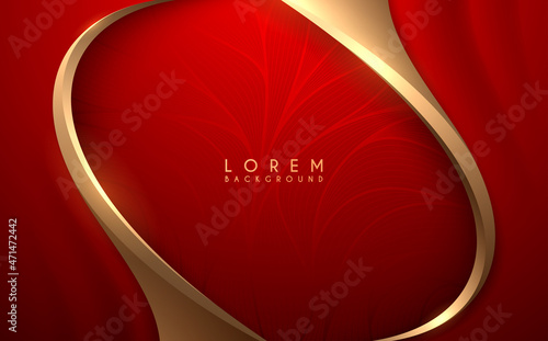 Abstract red and gold luxury background