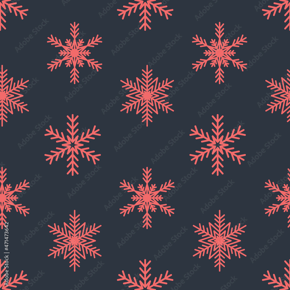 Crystal shape snowflake, christmas seamless pattern for festive new year gifts decoration Crystal shape snowflake, christmas seamless pattern for festive new year gifts decoration