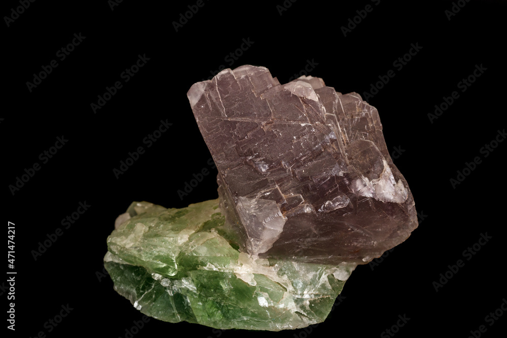 macro mineral fluorite stone on black background macro mineral fluorite stone on black background