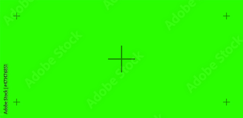 Green screen chroma key background tracking marker. Greenscreen background