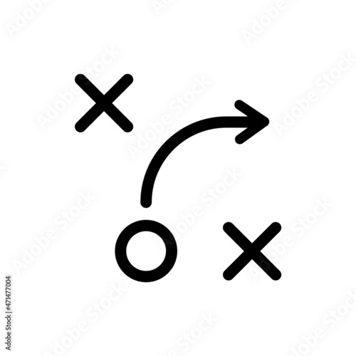 Soccer field strategy game tactic football vector board game plan. Soccer team strategy