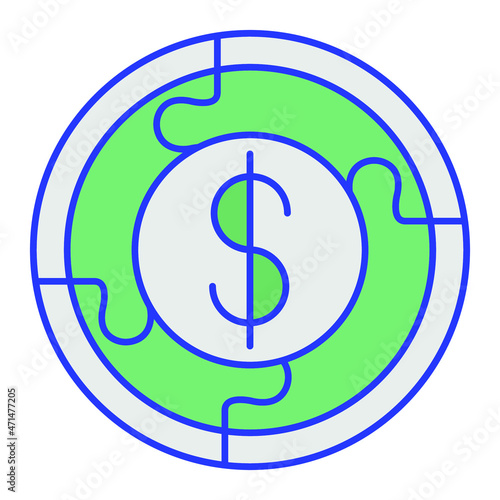 funding dollar Isolated Vector icon which can easily modify or edit

