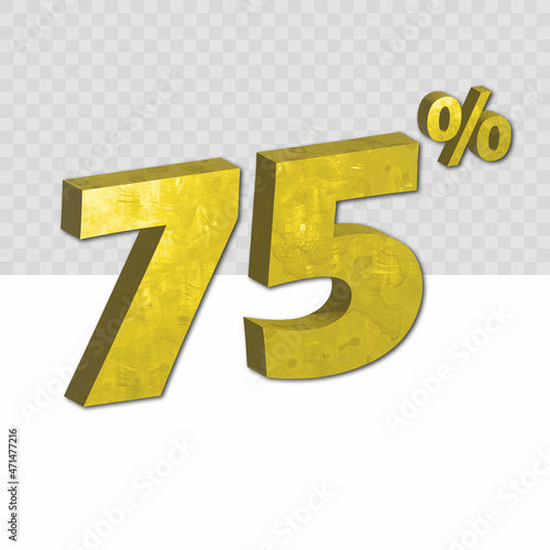 75 percent discount vector 3d texture