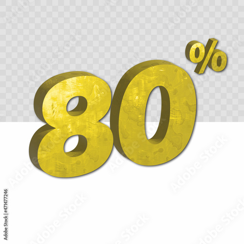 80 percent discount vector 3d texture
