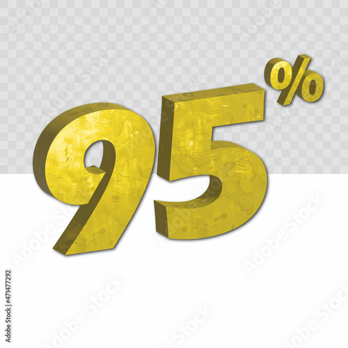 95 percent discount vector 3d texture
