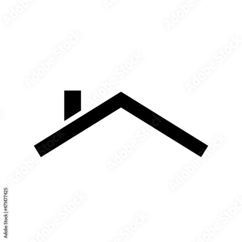 House roof icon logo vector silhouette. Flat roof house symbol estate illustration shape
