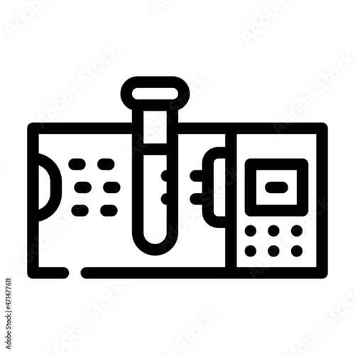 spectrophotometers lab electronic tool line icon vector. spectrophotometers lab electronic tool sign. isolated contour symbol black illustration