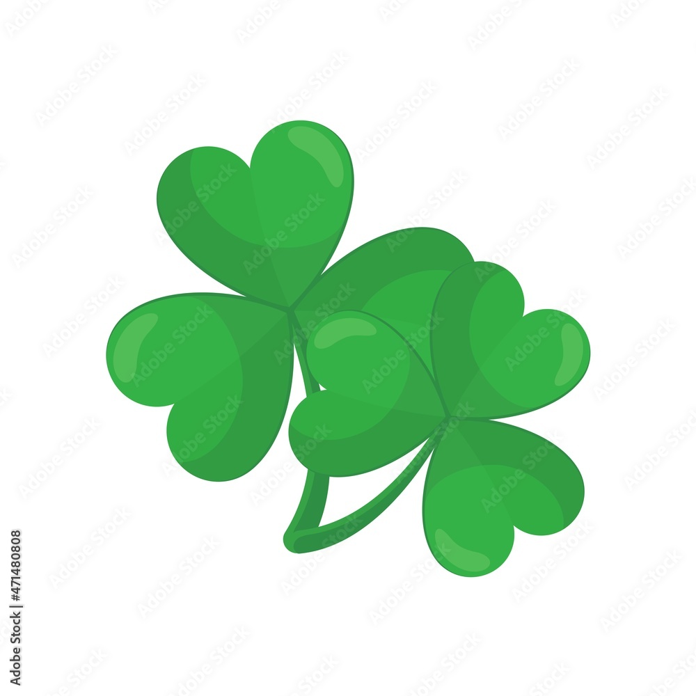 clover on a white background. Green lucky clover leaf vector illustration design. clover on a white background. Green lucky clover leaf vector illustration design.