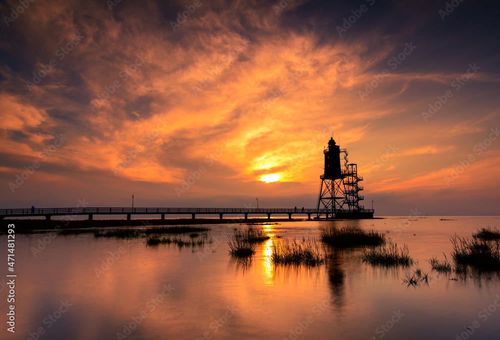 Leuchtturm an der Nordsee - Obereversand Leuchtturm an der Nordsee - Obereversand