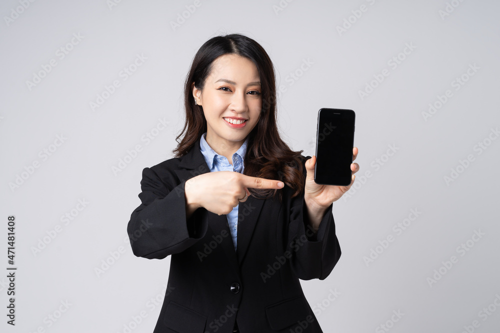Asian businesswoman portrait, isolated on white background Asian businesswoman portrait, isolated on white background
