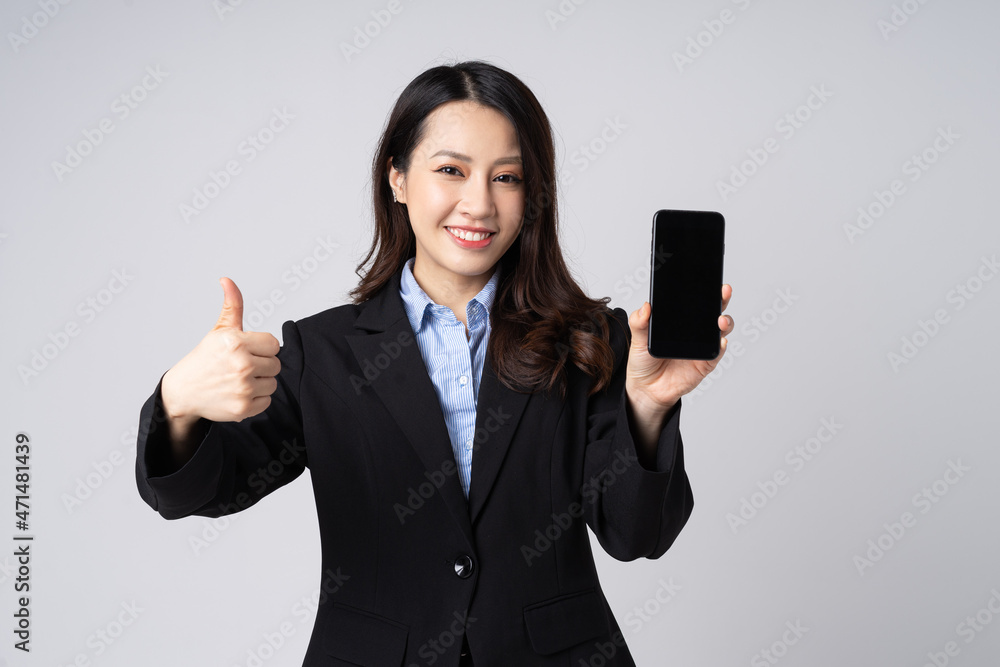 Asian businesswoman portrait, isolated on white background Asian businesswoman portrait, isolated on white background